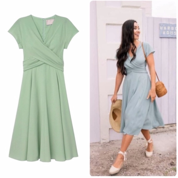 NWT Gal Meets Glam Seraphina Green Mint Dress 00 - Picture 2 of 6